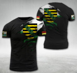 Saxony Germany National Flag T-shirt I01