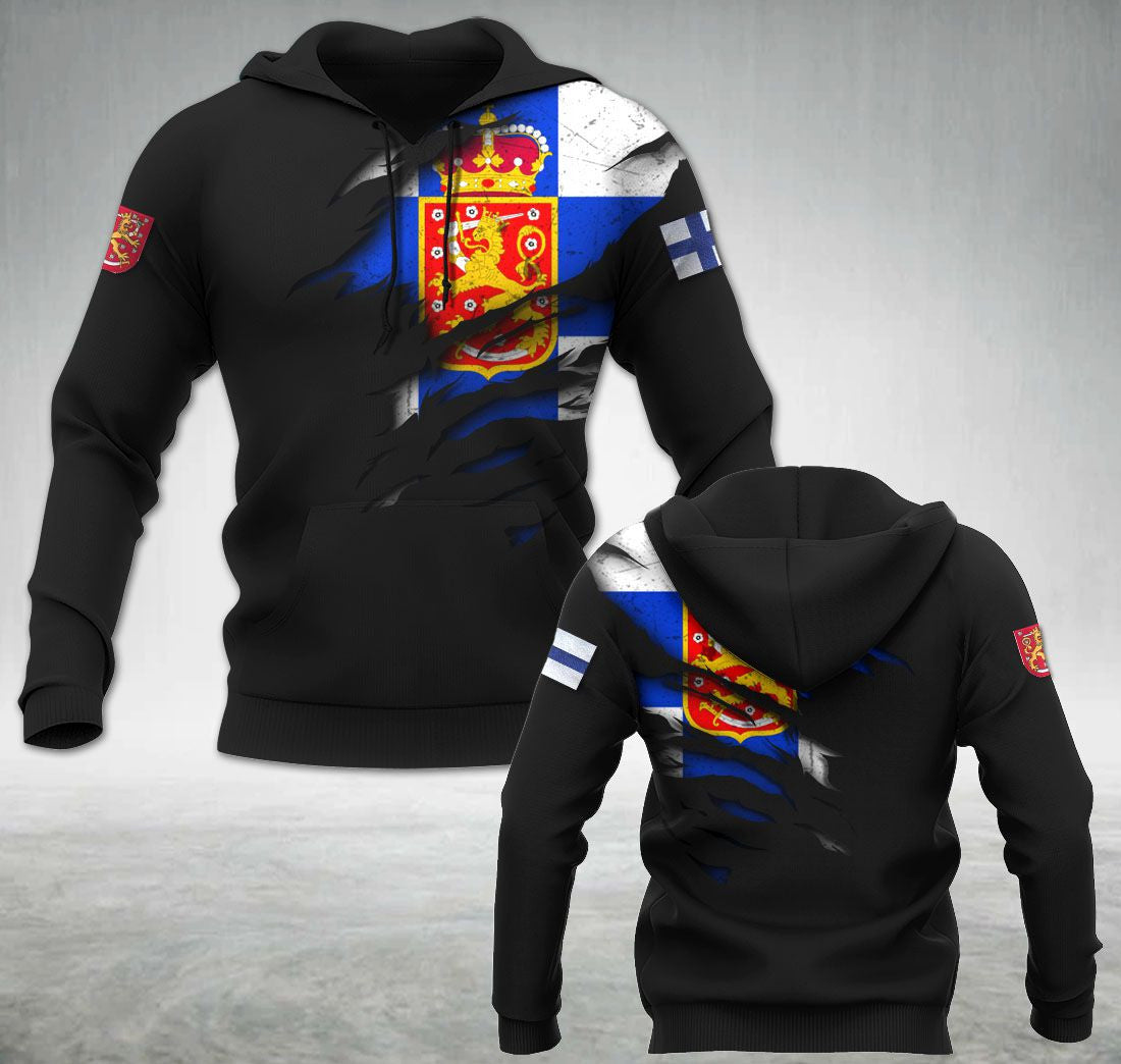 Finland scratch flag 03s hoodie