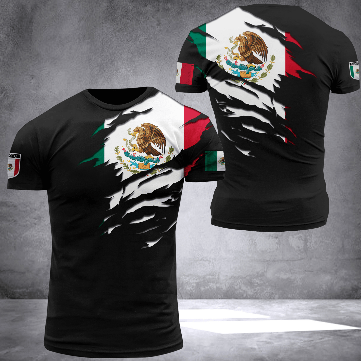 Mexico Mexican Scratch Flag I02 T-shirt