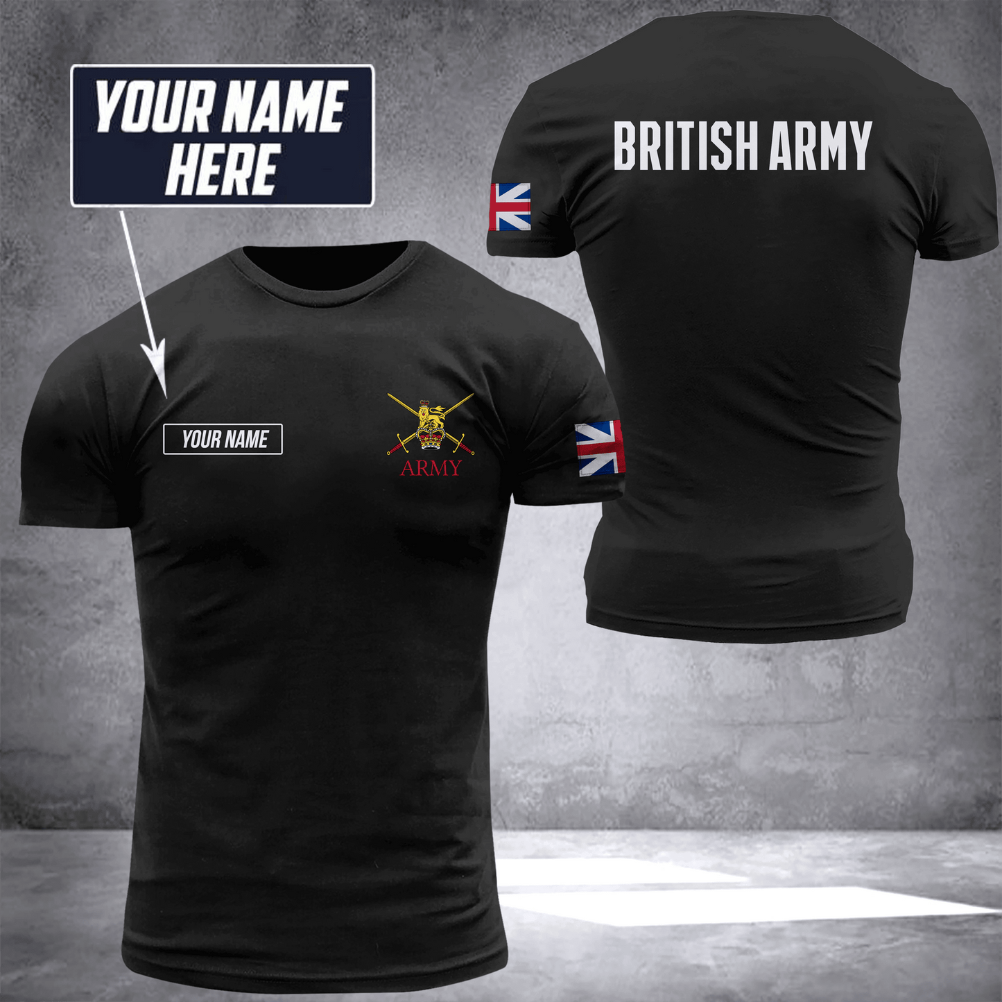 British army camo customize T-shirt