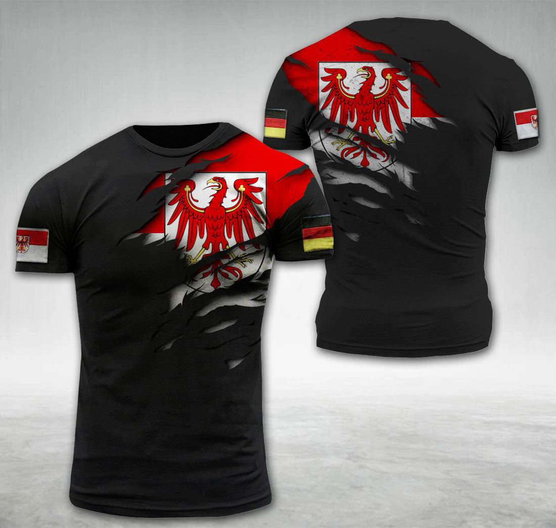 Brandenburg Germany National Flag T-shirt I02