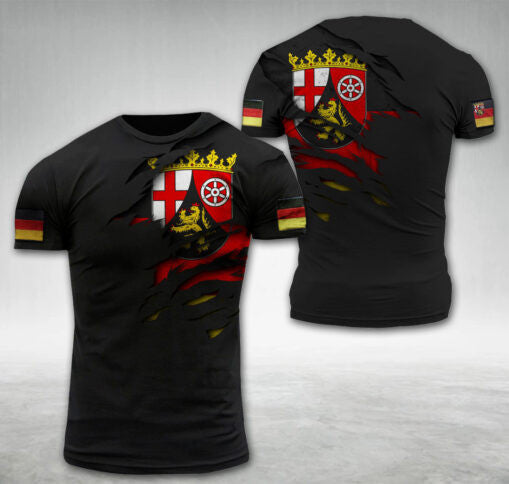 Rhineland Palatinate Germany National Flag T-shirt I02