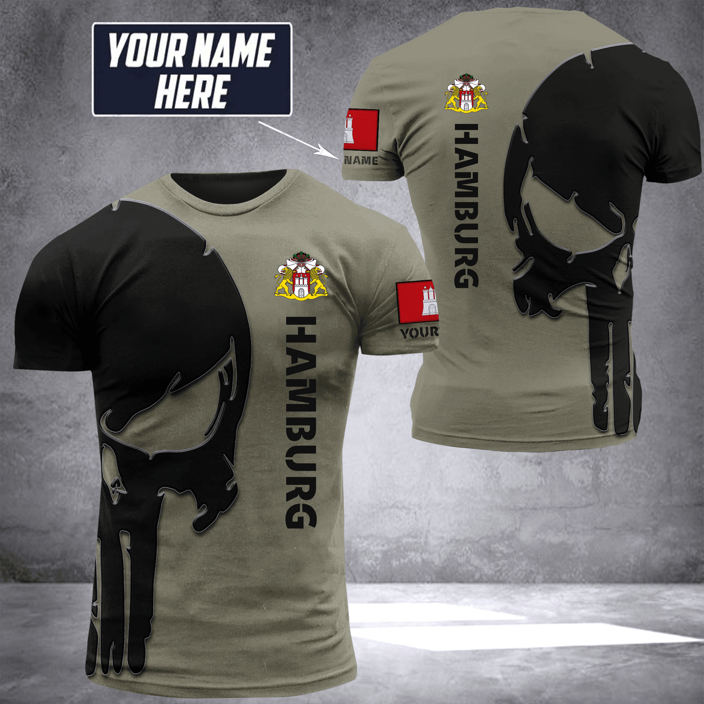 Hamburg pun customize T-shirt