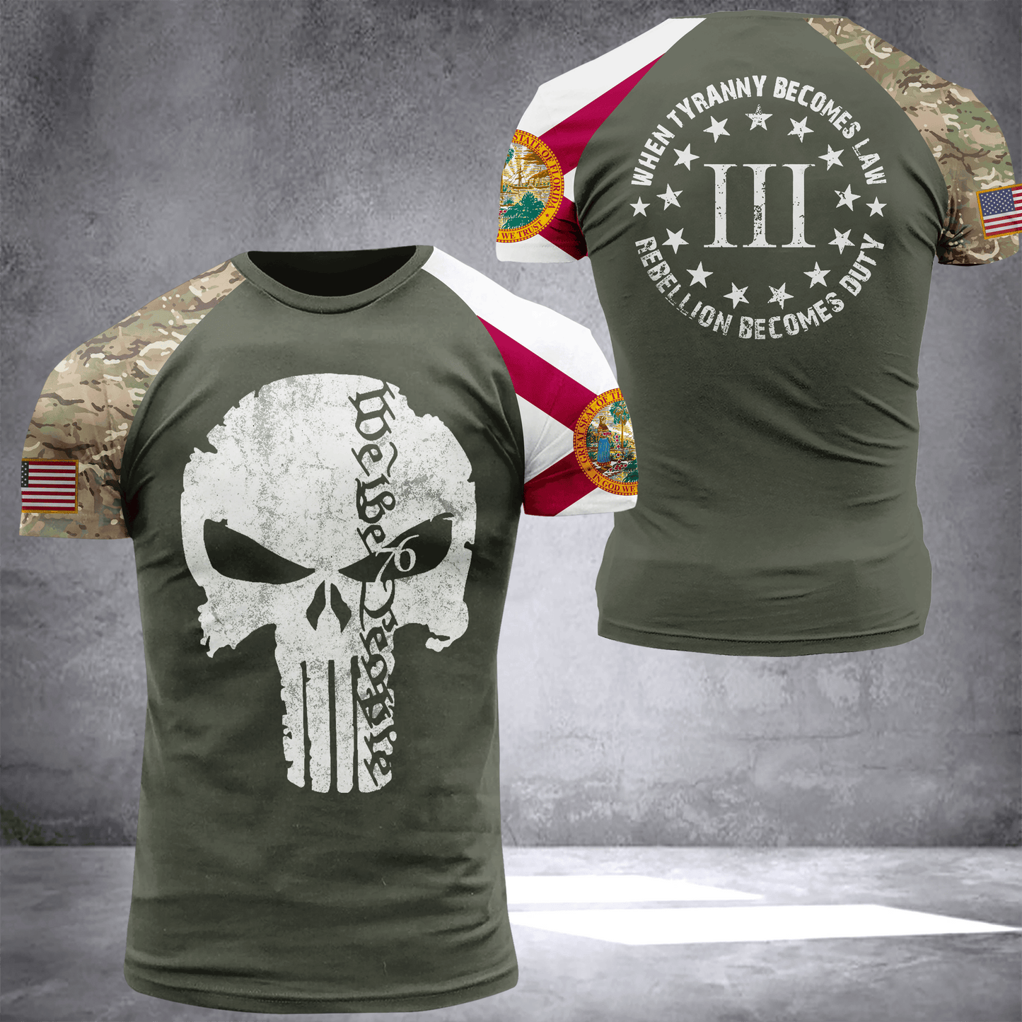 Florida Flag MEN customize T-shirt 76