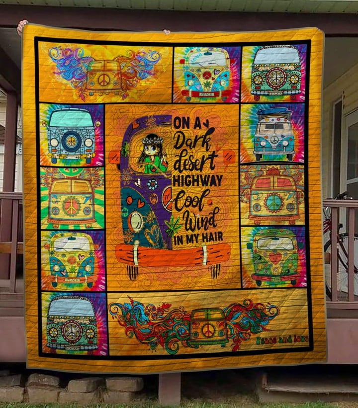 Hippie Peaceful bedding Quilt blankets 3d 007