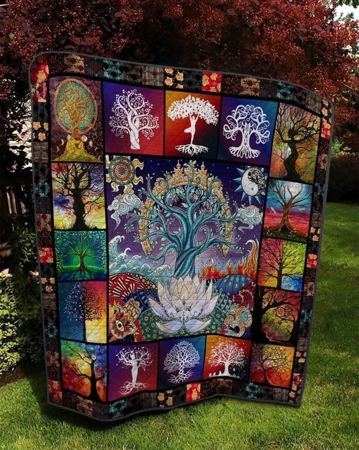 Hippie Peaceful bedding Quilt blankets 3d 011