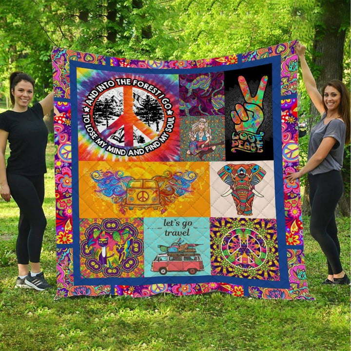 Hippie Peaceful bedding Quilt blankets 3d 018