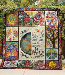 Hippie Peaceful bedding Quilt blankets 3d 021