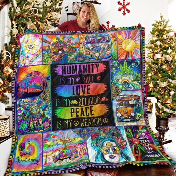 Hippie Peaceful bedding Quilt blankets 3d 023
