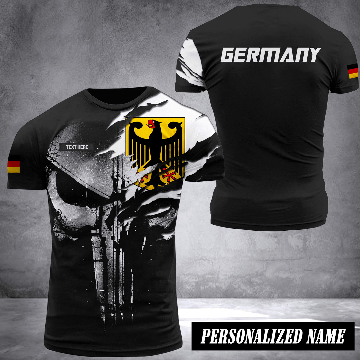 Germany pun flag customize T-shirt