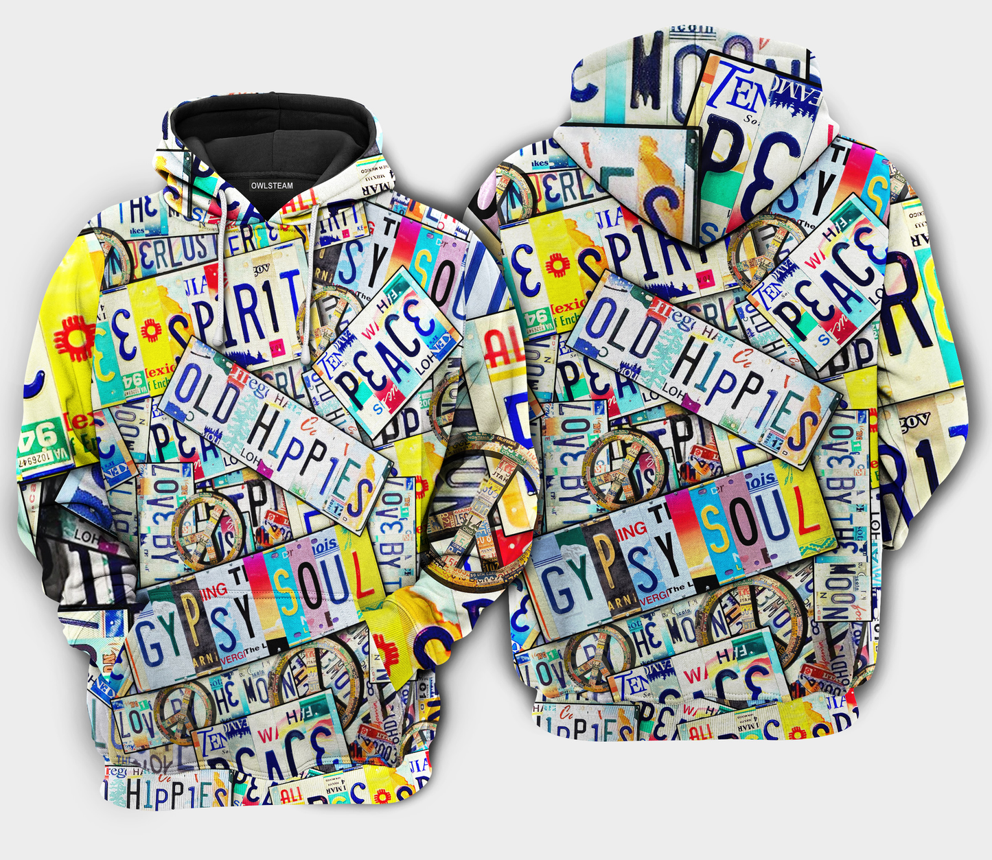 Hippie Spirit Peace hoodie 3d printed