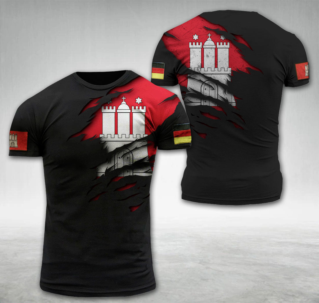Hamburg Germany National Flag T-shirt I02