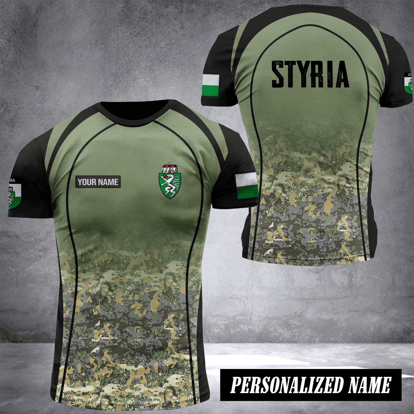 Styria austria pun camo customize T-shirt