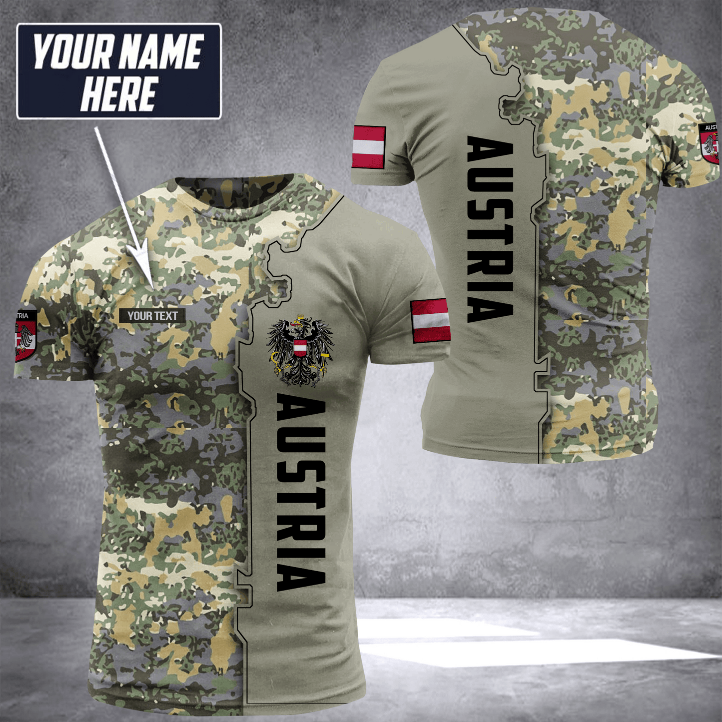 Austria camo customize T-shirt 245