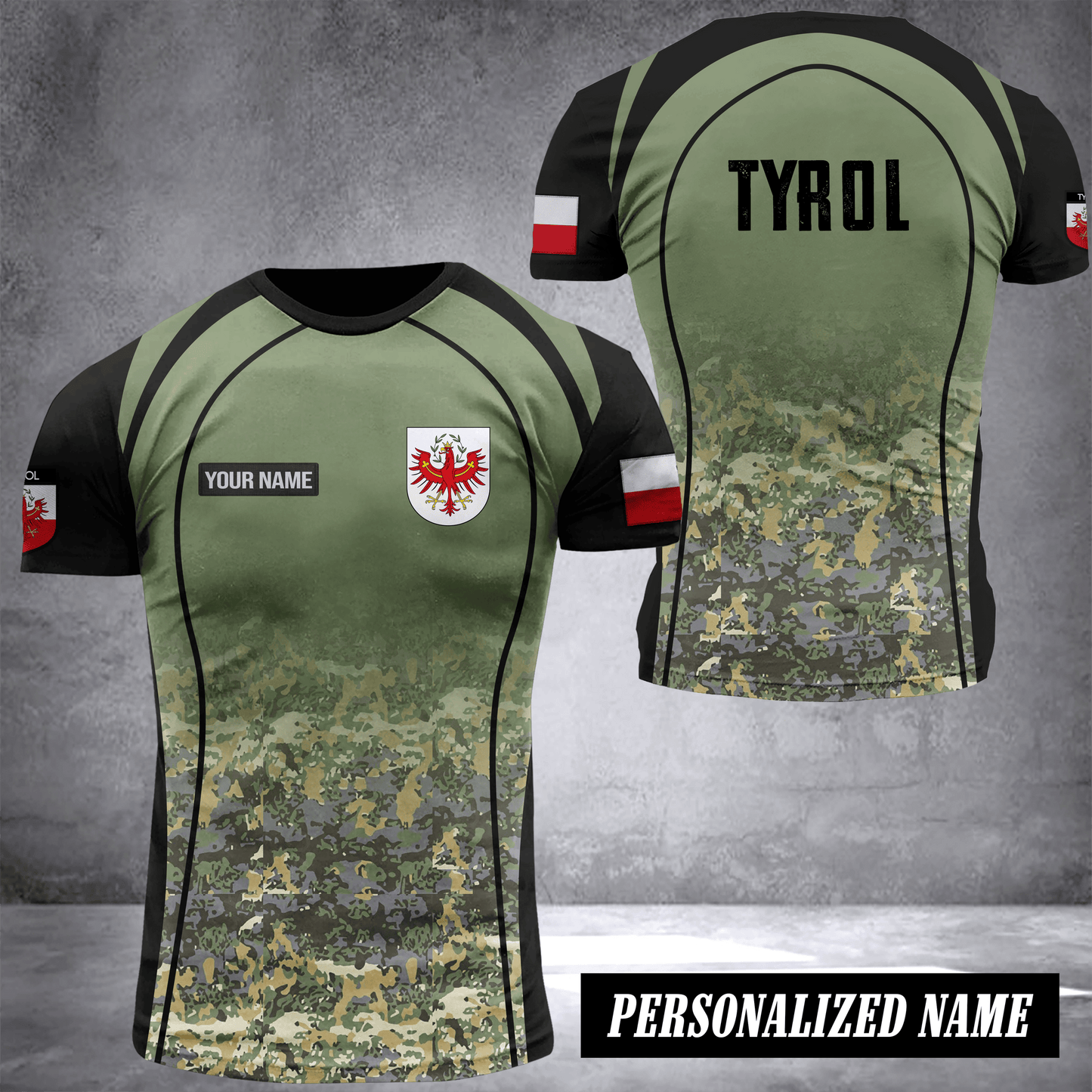 Tyrol Austria pun camo customize T-shirt