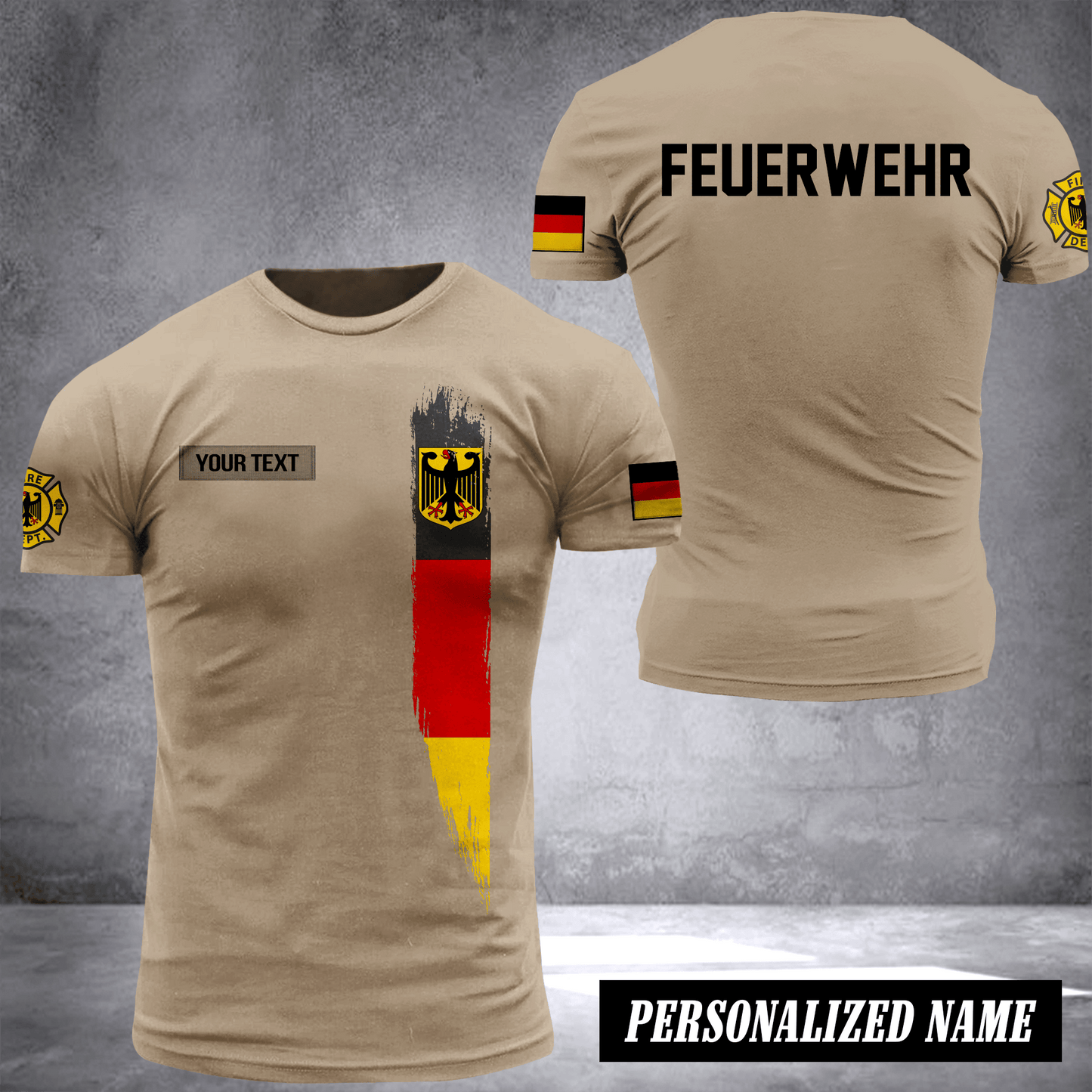 Firefighter Germany customize T-shirt 2452