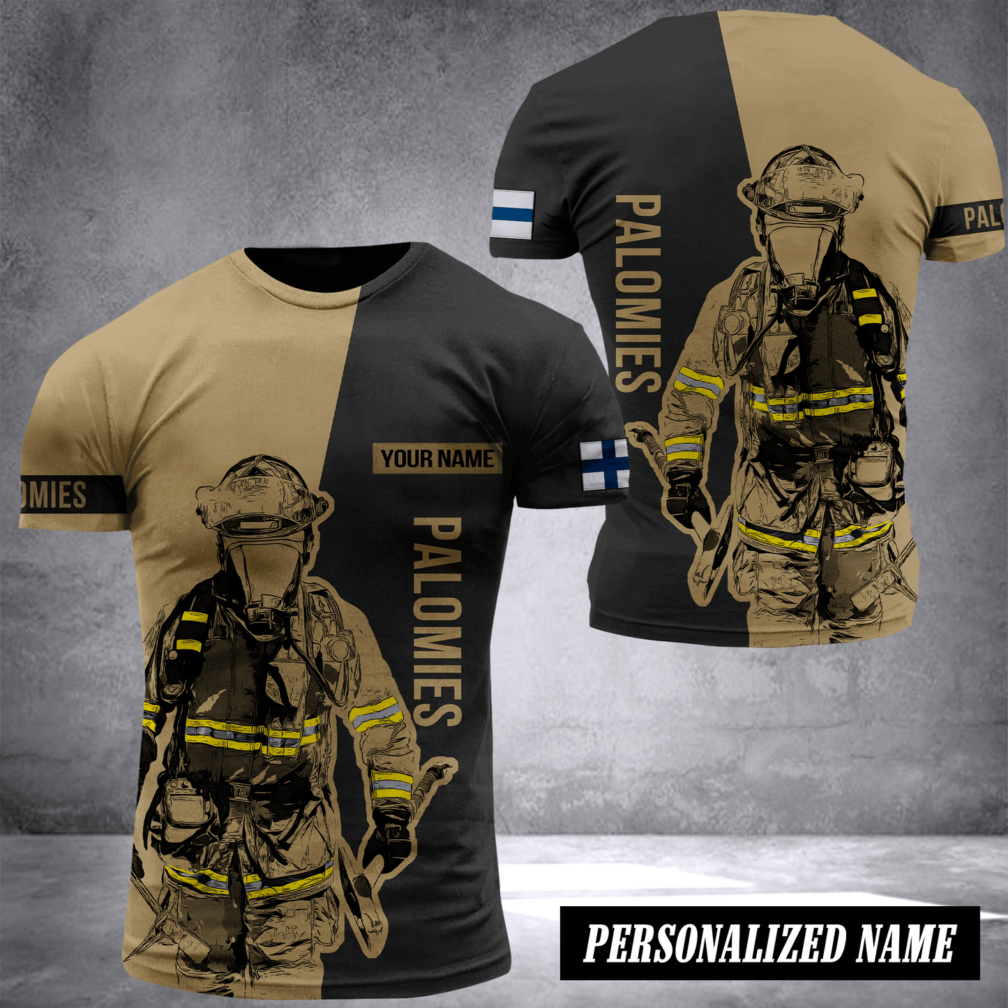 Firefighter Finland customize T-shirt 245