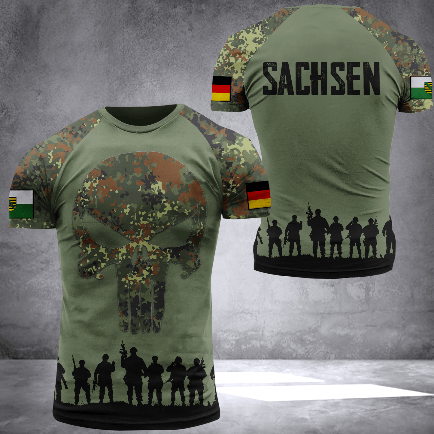 Sachsen soldier camo T-shirt 2409