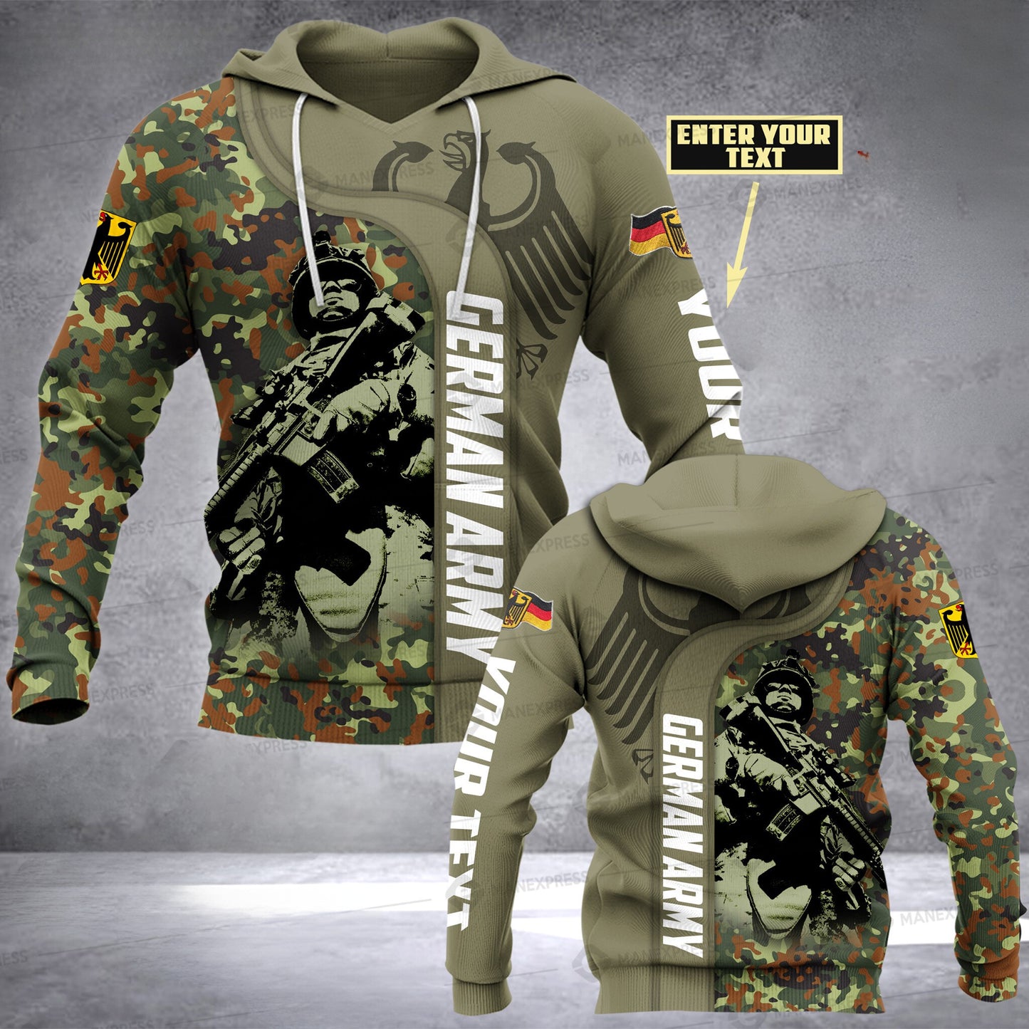 Germany soldier HOODIE hoodie customize 3d printed art 2