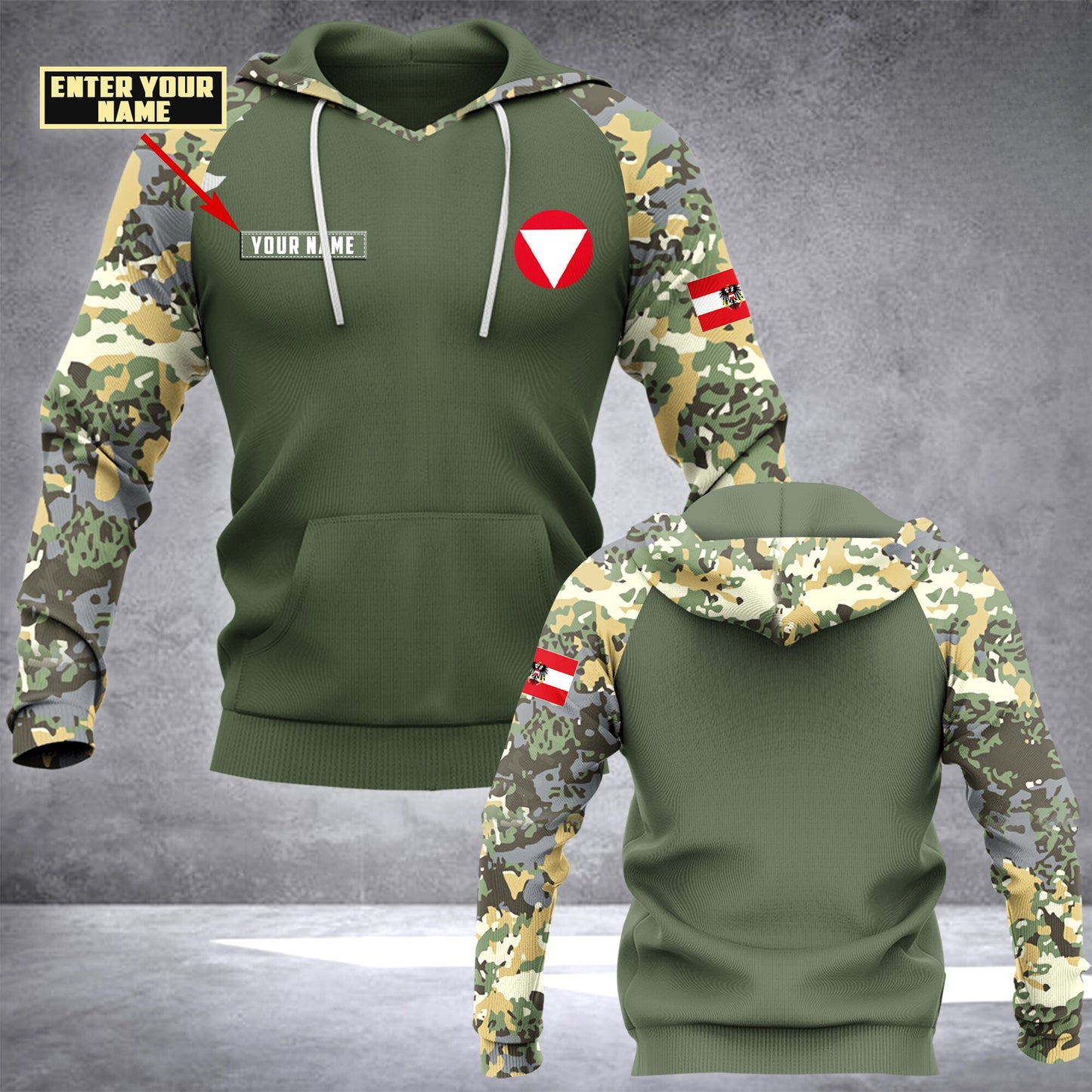 Austria soldier HOODIE hoodie customize 3d printed camotay