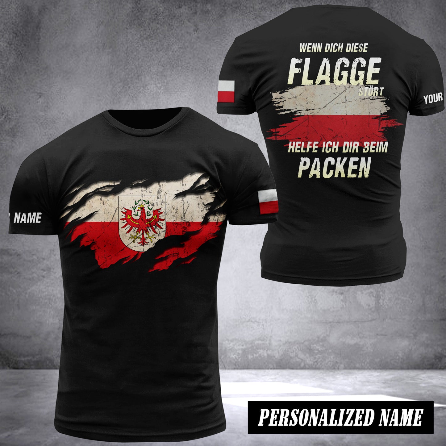 TIROL flag custom T-shirt 2509