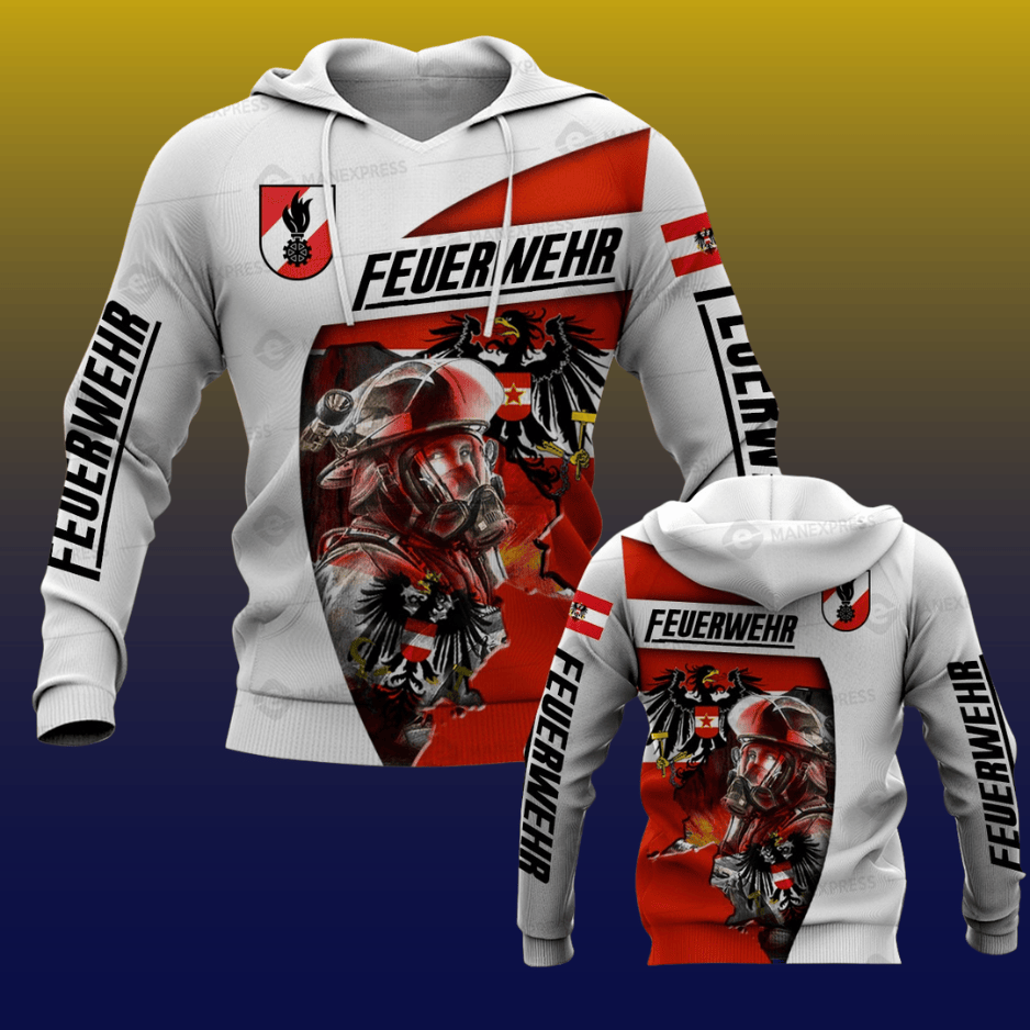 Firefighter Austria customize hoodie flag
