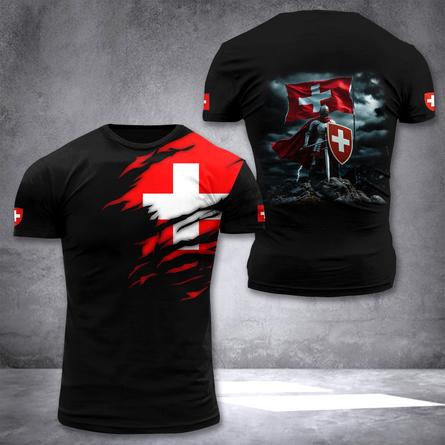 Switzerland knight T-shirt 2410