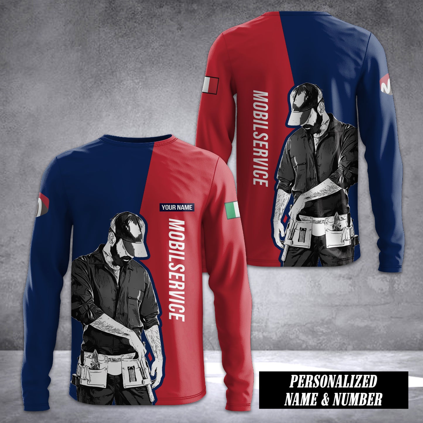 mobilservice customize sleeve T-shirt 24522