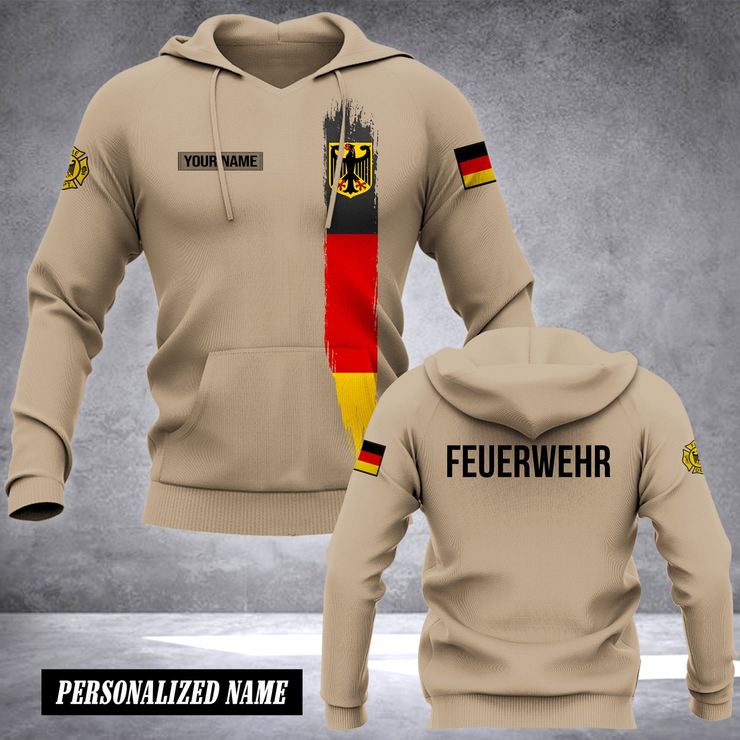 Firefighter Germany customize Sleeve T-shirt Hoodie 2452