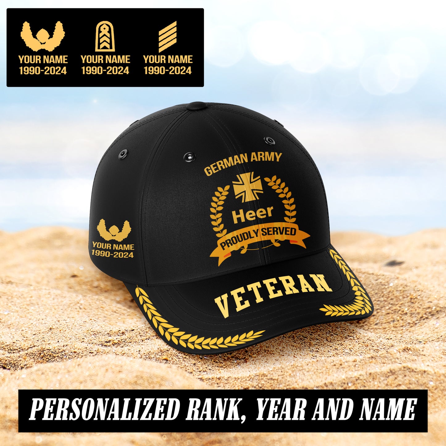German Soldier customize ranking cap 3d printed