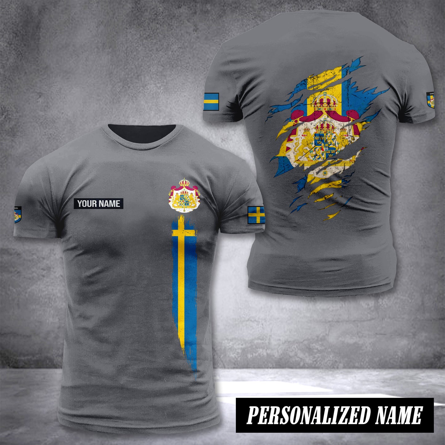 Sweden customize T-shirt back