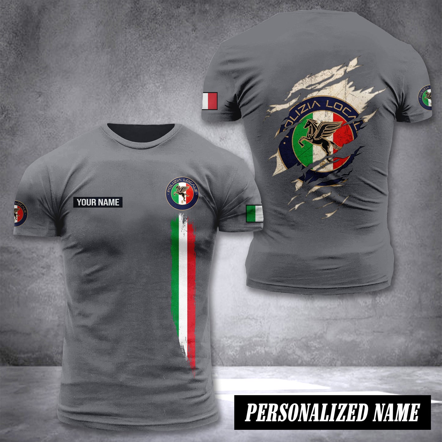 Polizia Locale customize T-shirt back