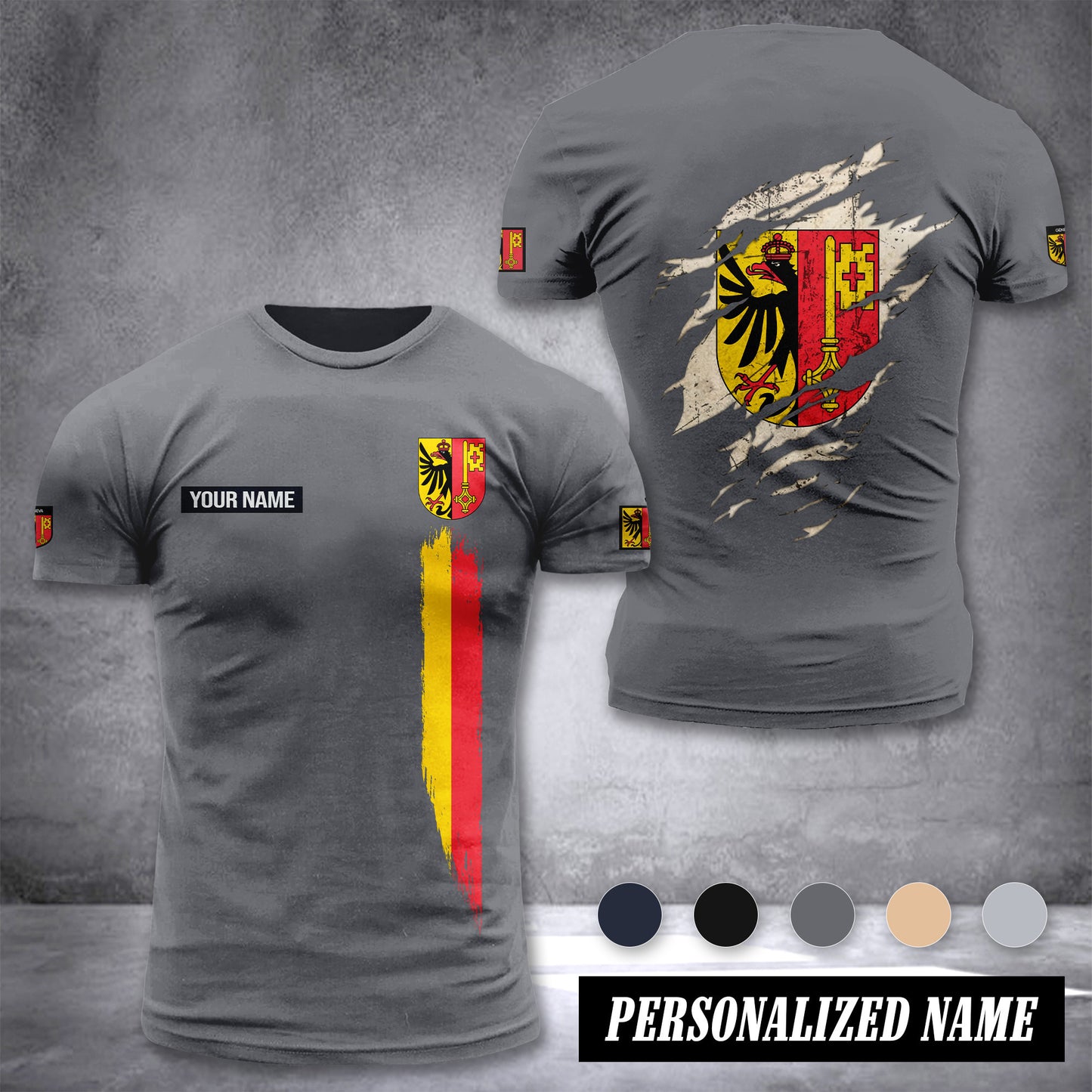Geneva customize T-shirt back