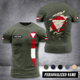 Soldier Austria customize T-shirt back