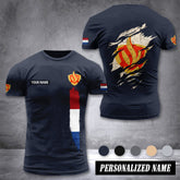 Firefighter Netherland customize T-shirt back