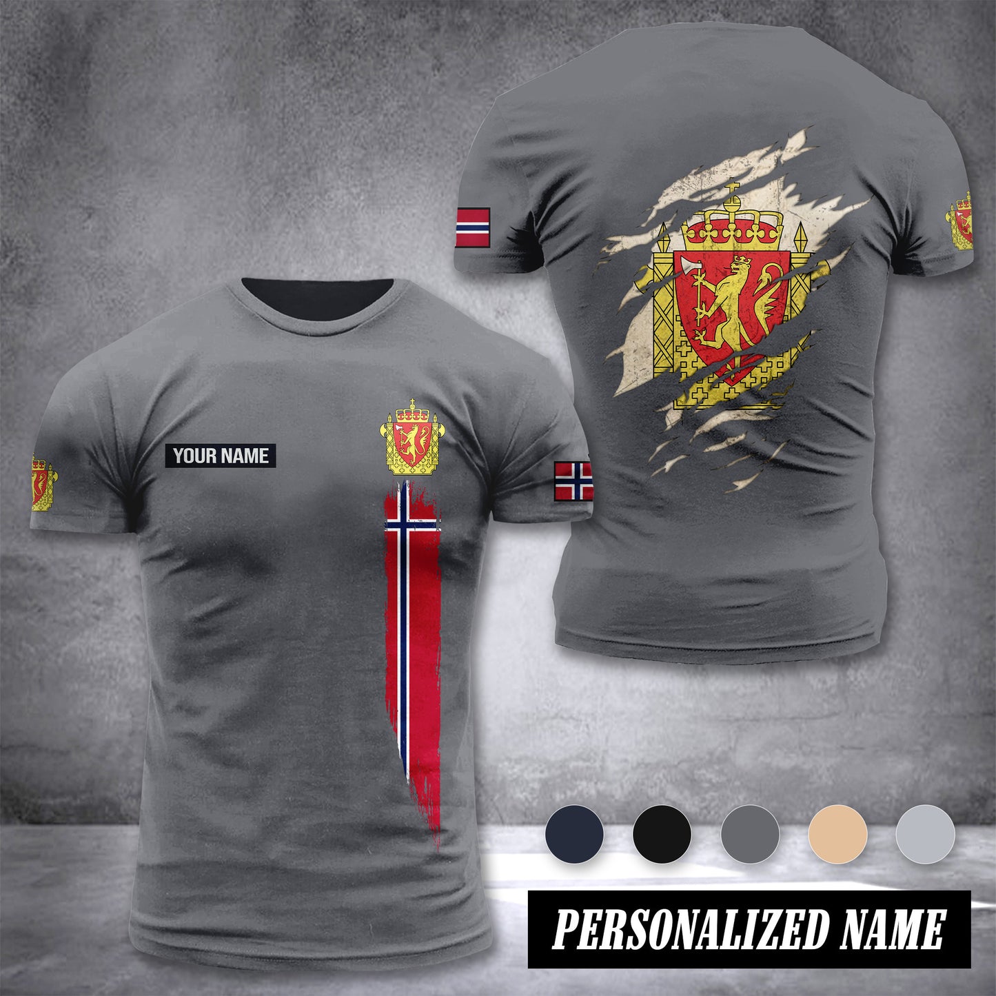 Police Norway customize T-shirt back