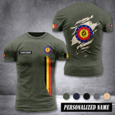 Soldier Belgium customize T-shirt back army