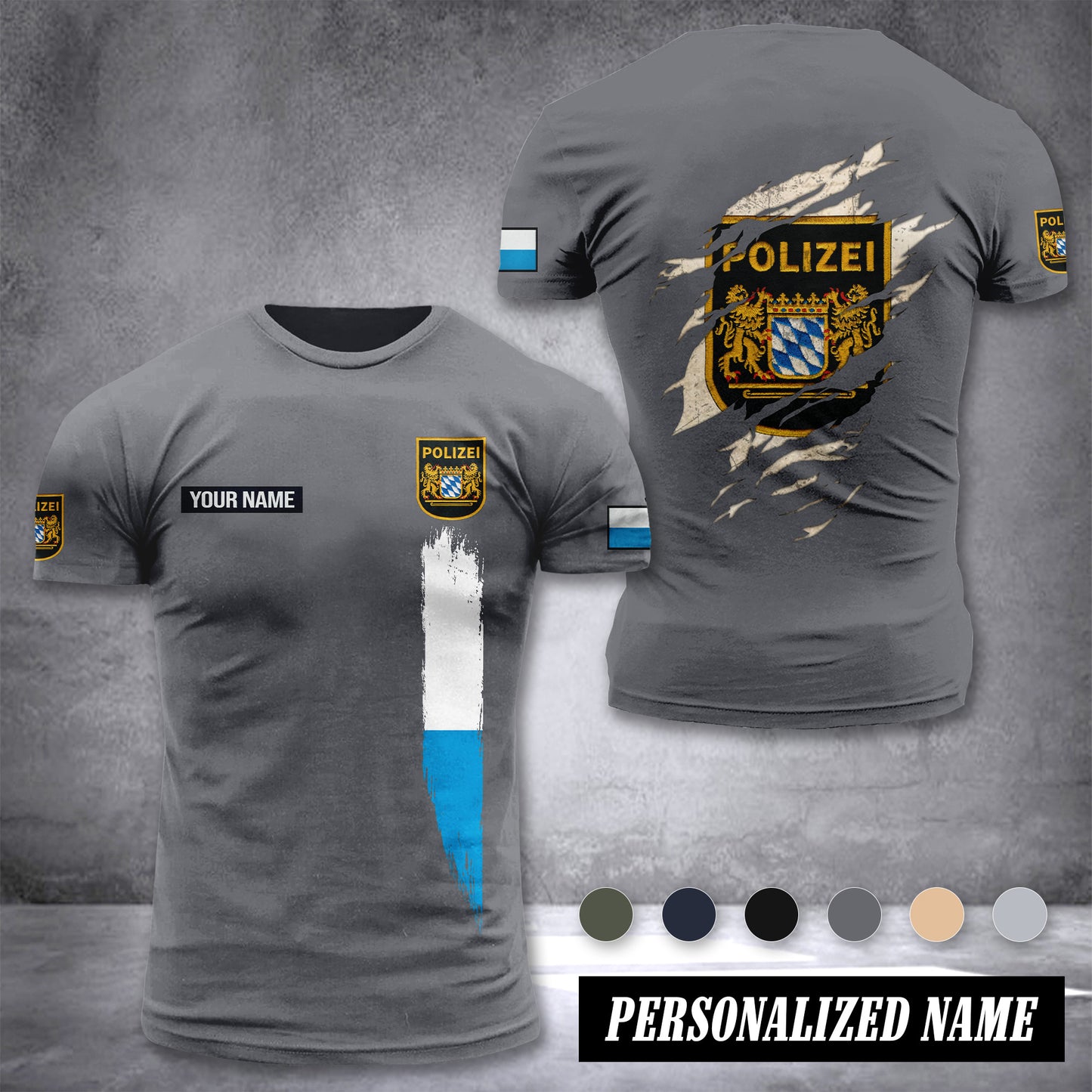 Polizei Bavaria customize T-shirt back