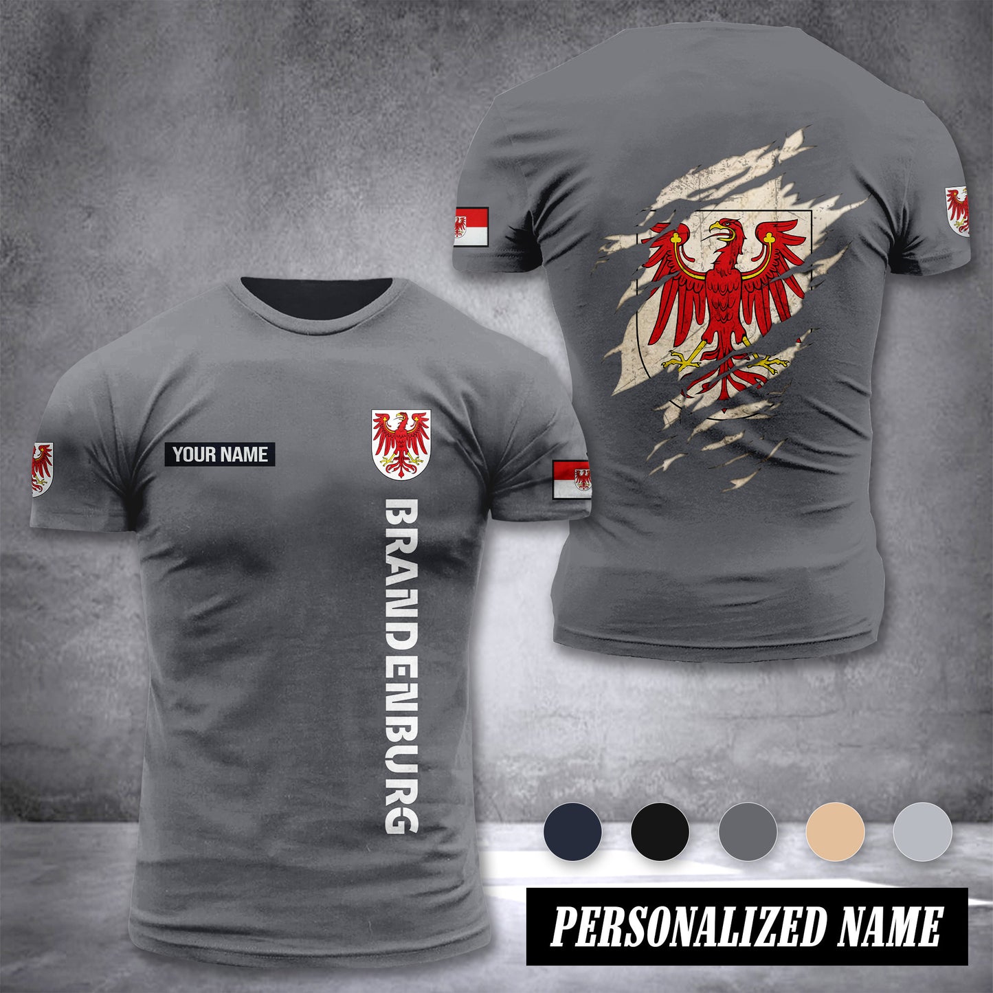 Brandenburg customize T-shirt back