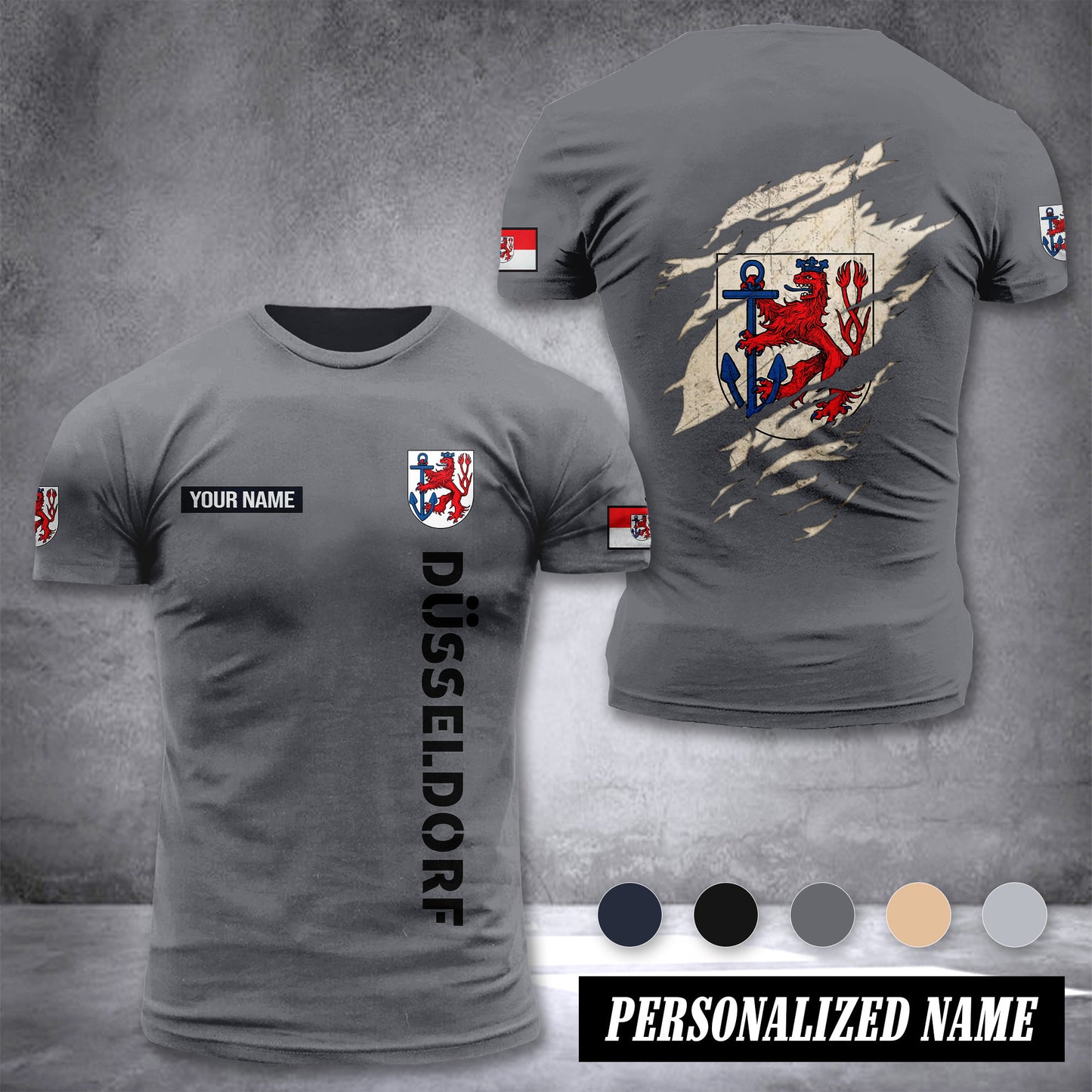 Düsseldorf customize T-shirt back