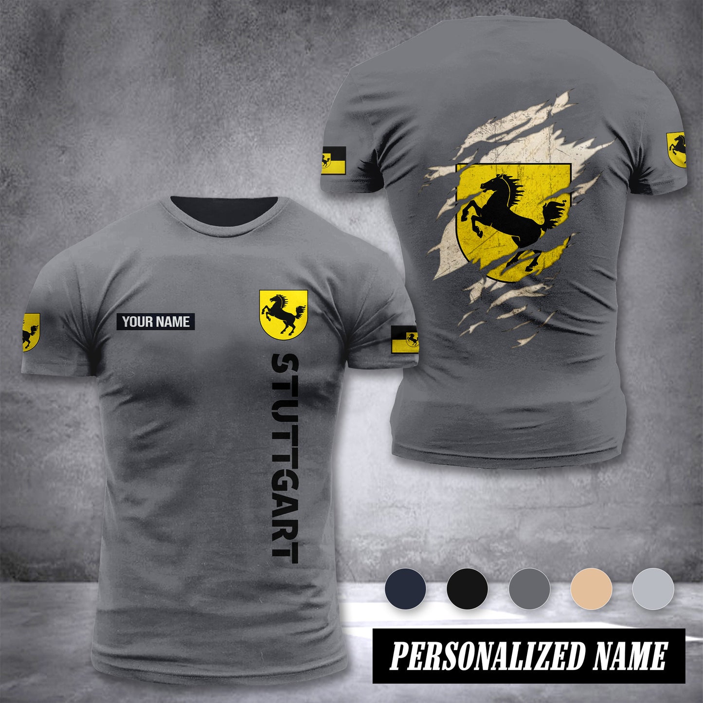 Stuttgart customize T-shirt back