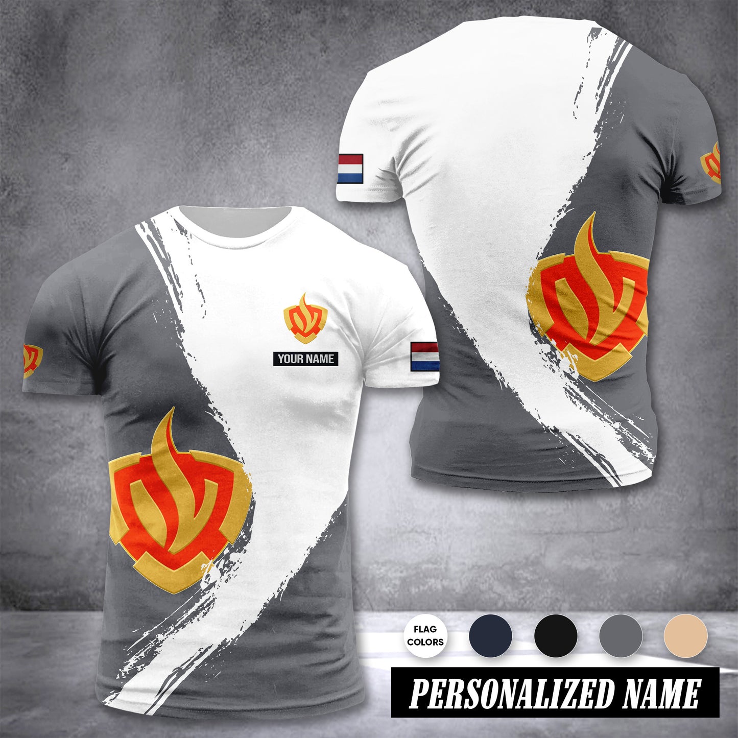 Firedighter Netherlands customize T-shirt color