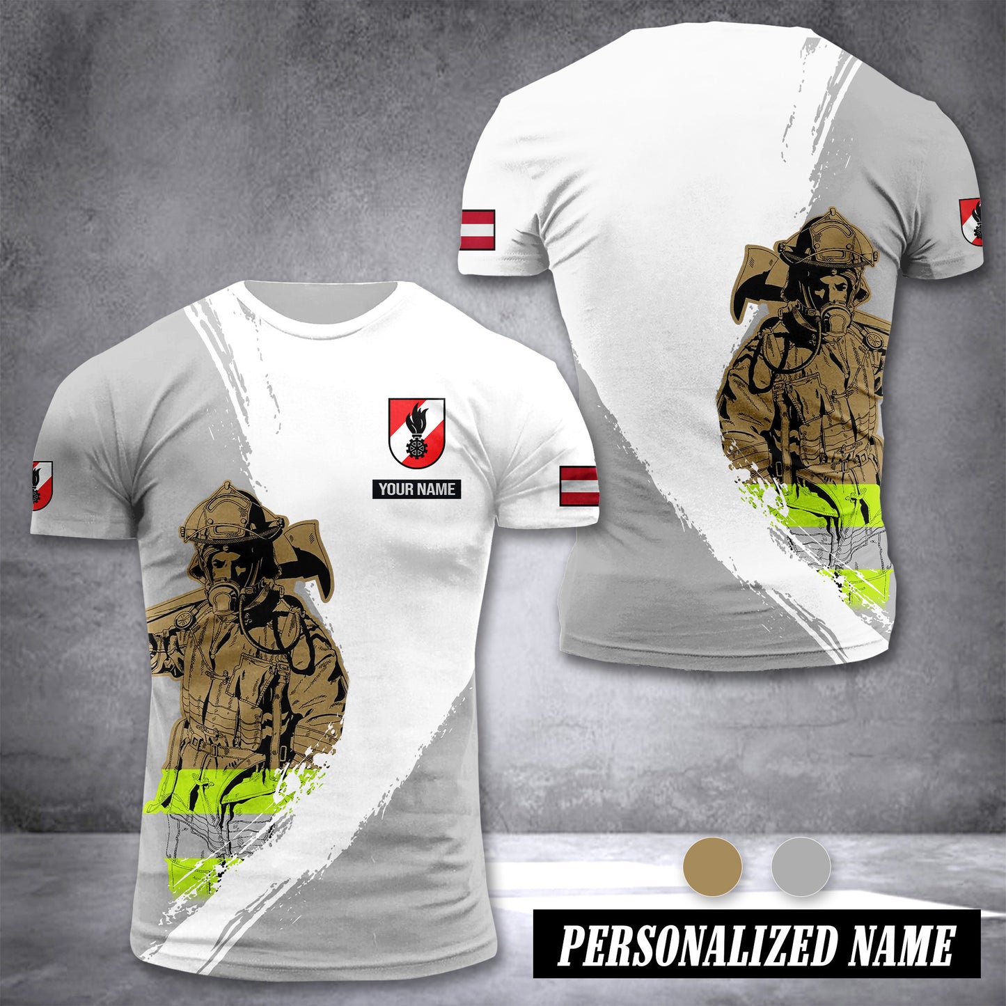 Firefighter Austria customize T-shirt color2