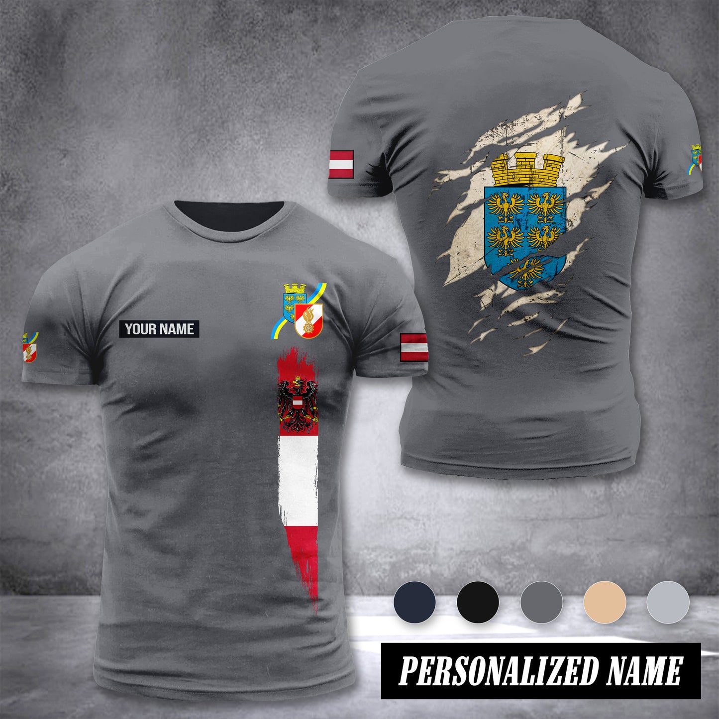 NÖ Feuerwehr Firefighter Austria customize T-shirt back