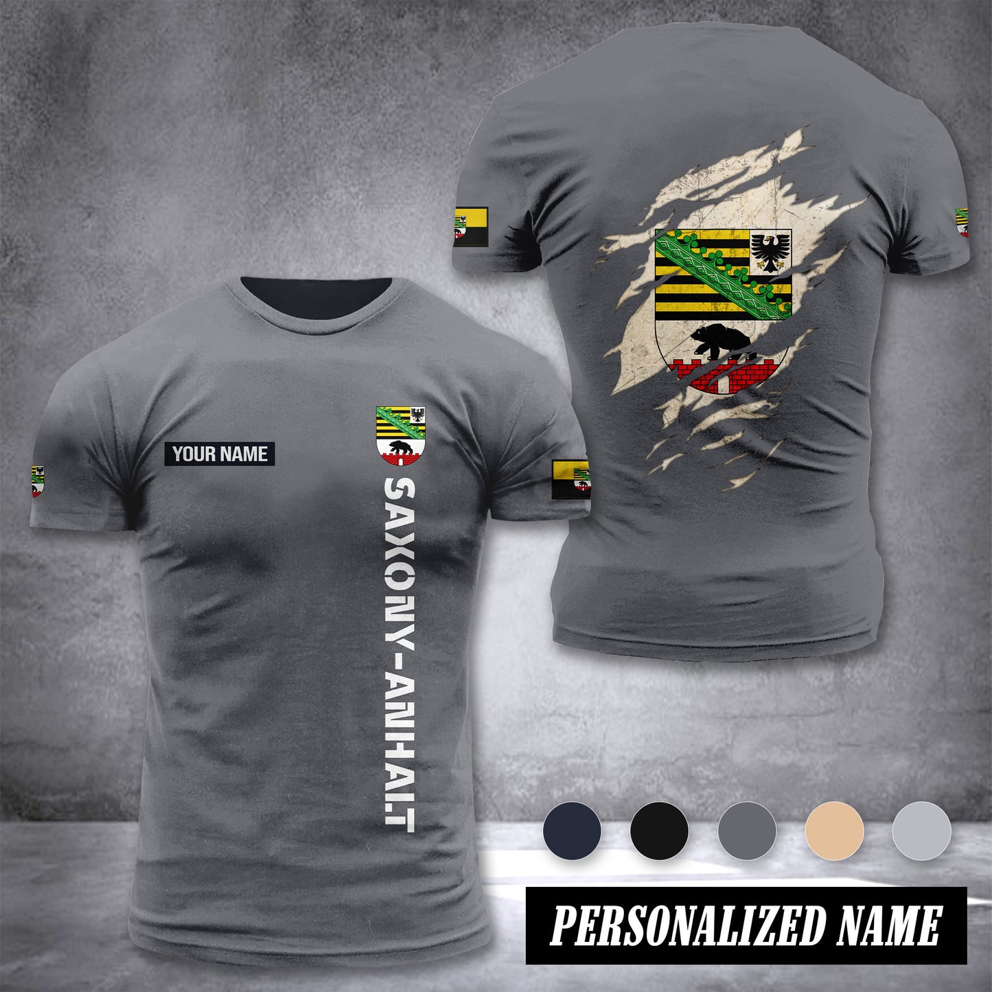 Saxony-Anhalt customize T-shirt back
