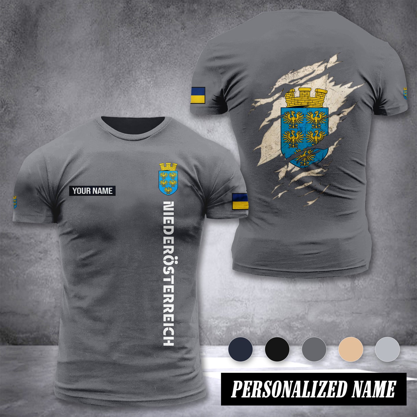 Niederösterreich Lower Austria customize T-shirt back