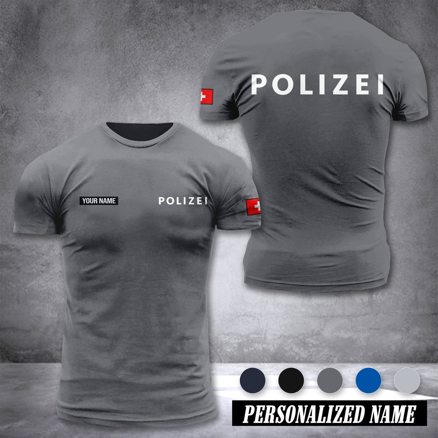 Polizei Switzerland customize ranking T-shirt comfor
