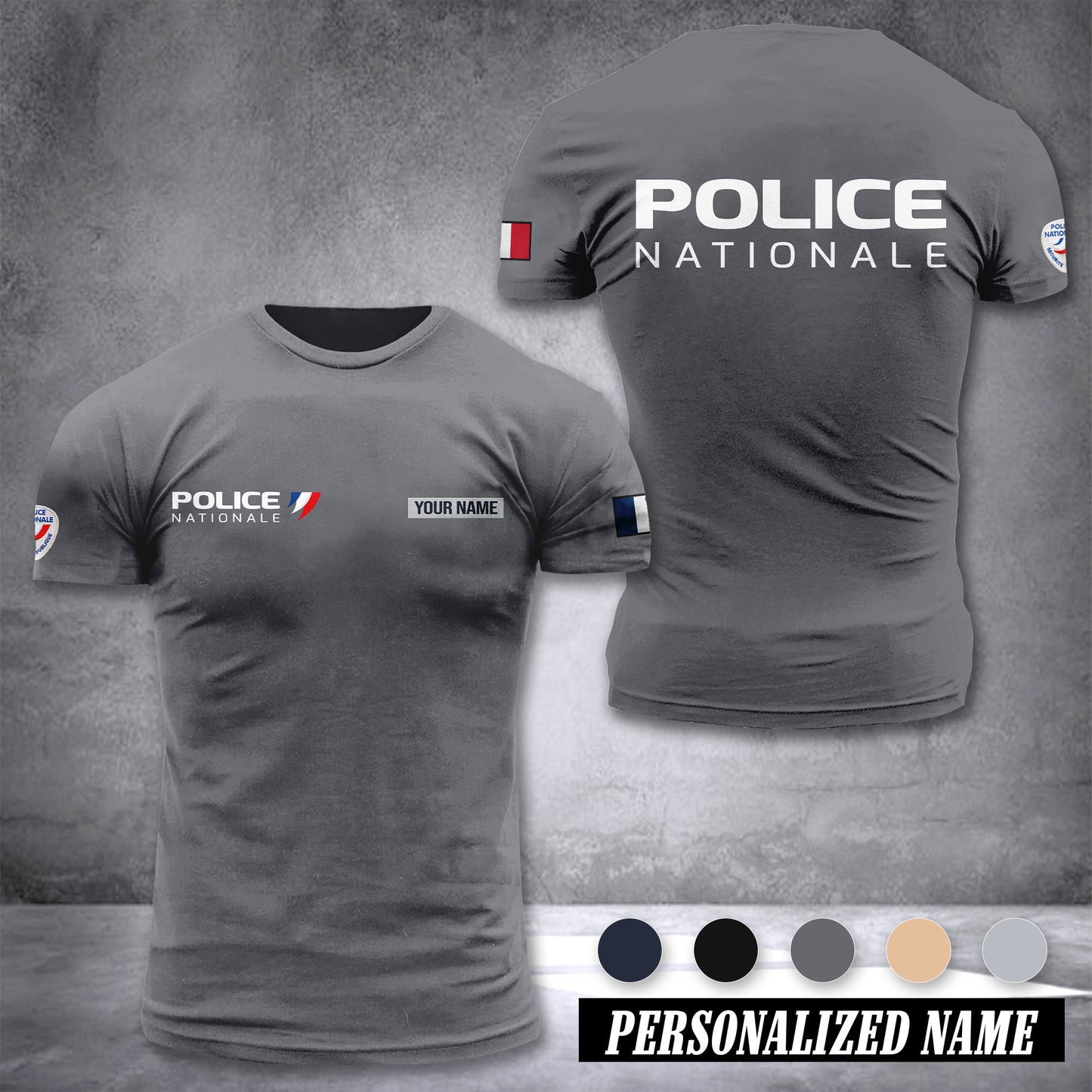 Police Nationale customize ranking T-shirt 26