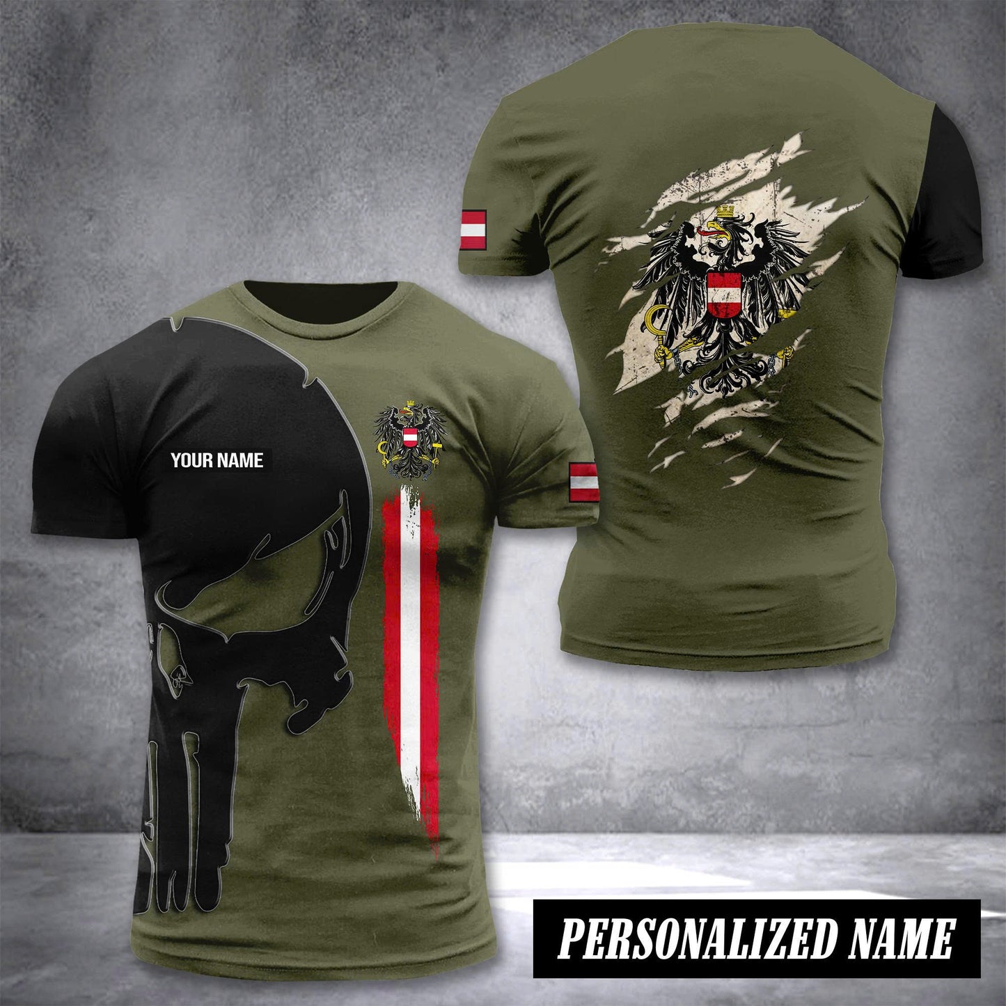 Austria pun customize T-shirt green