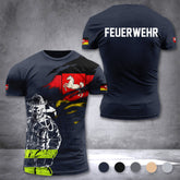 Firefighter Lower Saxony Germany customize T-shirt 3d 297